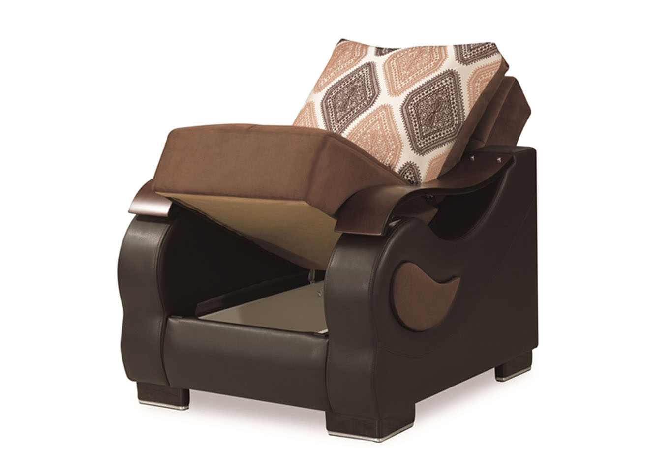 Metroplex Brown Microsuede Chair,Ottomanson (Previously Casamode)